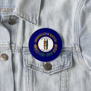 Macaron Rond 7,6 Cm Drapeau d'État du Kentucky
