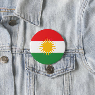 Macaron Rond 7,6 Cm Drapeau du Kurdistan