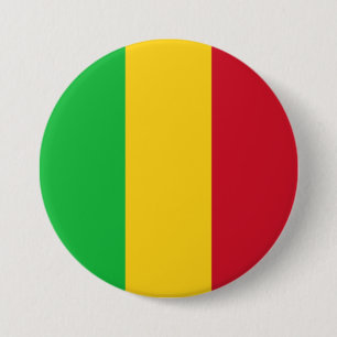 Macaron Rond 7,6 Cm Drapeau du Mali