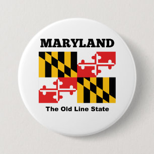 Macaron Rond 7,6 Cm drapeau du Maryland