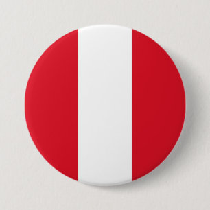 Macaron Rond 7,6 Cm Drapeau du Pérou