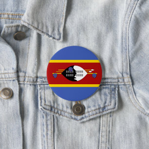 Macaron Rond 7,6 Cm drapeau du Swaziland