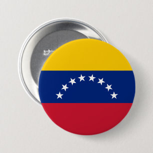 Macaron Rond 7,6 Cm Drapeau du Venezuela personnalisé
