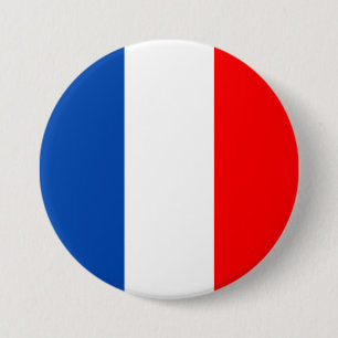 Macaron Rond 7,6 Cm Drapeau France