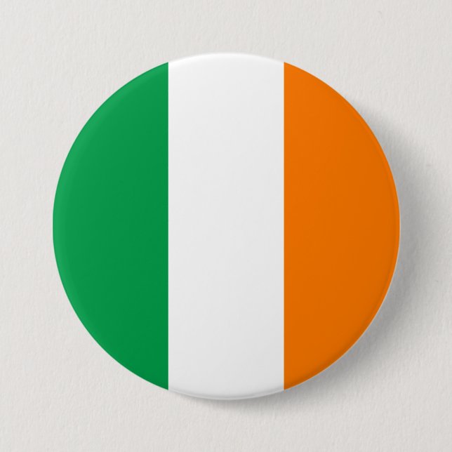 Macaron Rond 7,6 Cm Drapeau irlandais (Devant)