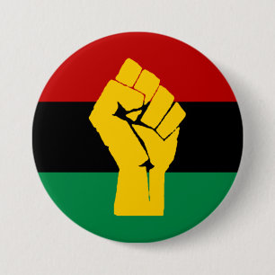 Macaron Rond 7,6 Cm Drapeau panafricain Black Power