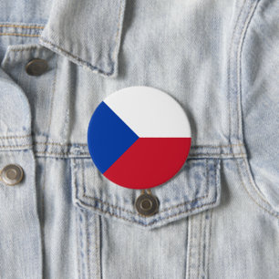 Macaron Rond 7,6 Cm Drapeau République tchèque