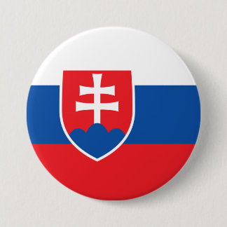 Macaron Rond 7,6 Cm Drapeau Slovaquie