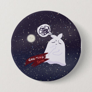 Macaron Rond 7,6 Cm Drôle d'humour d'Halloween surpensant Fantôme