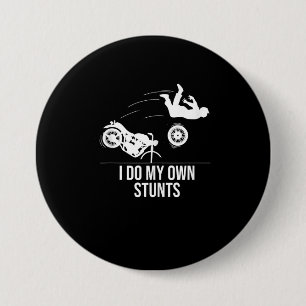 Macaron Rond 7,6 Cm Drôle Je Fais Mes Propres Têtes Cool Moto Cadeaux 