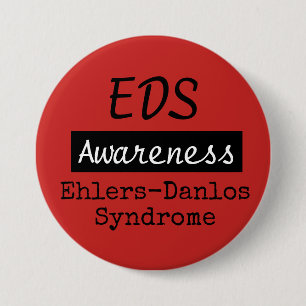 Macaron Rond 7,6 Cm EDS Ehlers-Danlos Sensibilisation au syndrome Zebr