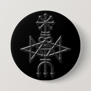Macaron Rond 7,6 Cm église traditionnelle de sigil satan