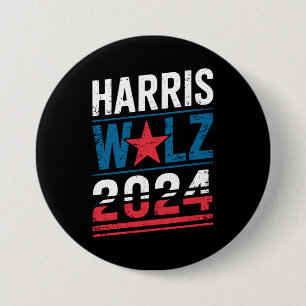 Macaron Rond 7,6 Cm Élection Harris Waltz 2024 Kamala Harris Tim Waltz