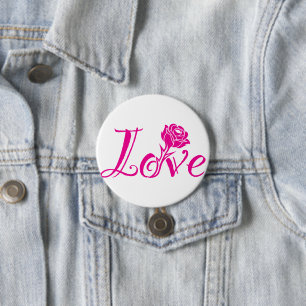 Macaron Rond 7,6 Cm Élégance florale : L'amour illustré par le Rose