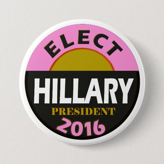 Macaron Rond 7,6 Cm Élisez Hillary 2016 (Devant)