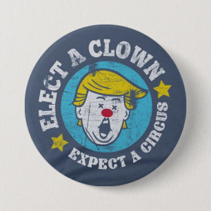 Macaron Rond 7,6 Cm Élisez un clown, attendez les boutons d'un cirque