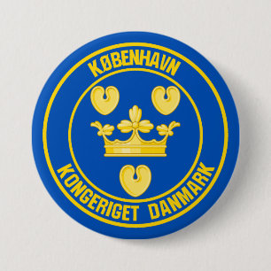 Macaron Rond 7,6 Cm Emblème du cycle de Copenhague