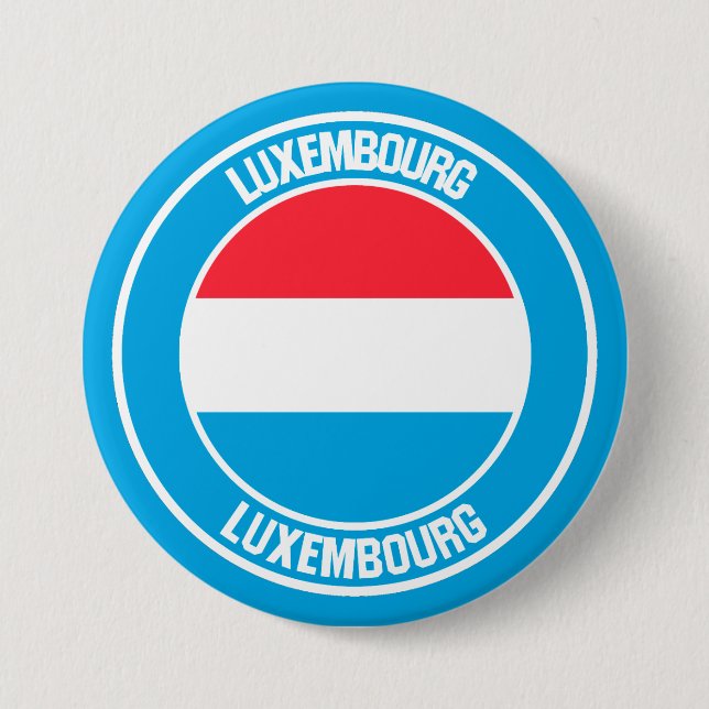 Macaron Rond 7,6 Cm Emblème du cycle de Luxembourg (Devant)