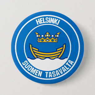 Macaron Rond 7,6 Cm Emblème du cycle d'Helsinki