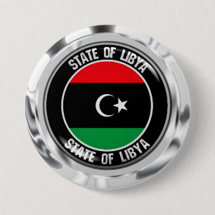Macaron Rond 7,6 Cm Emblème du cycle libyen