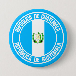 Macaron Rond 7,6 Cm Emblème du Guatemala