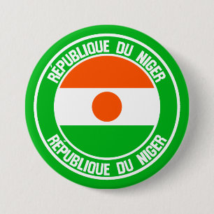 Macaron Rond 7,6 Cm Emblème du Niger