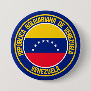 Macaron Rond 7,6 Cm Emblème du Venezuela