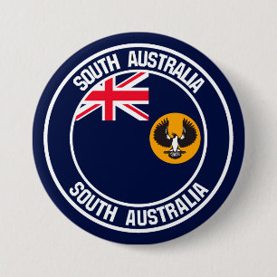 Macaron Rond 7,6 Cm Emblème rond d'Australie du sud