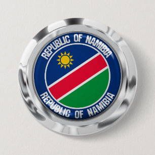 Macaron Rond 7,6 Cm Emblème rond de la Namibie