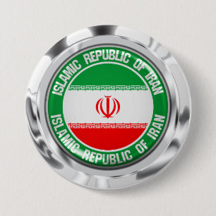 Macaron Rond 7,6 Cm Emblème rond de l'Iran
