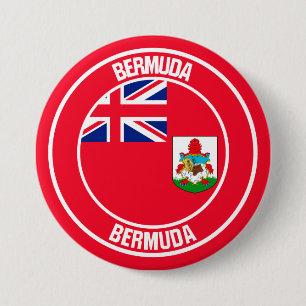 Macaron Rond 7,6 Cm Emblème rond des Bermudes