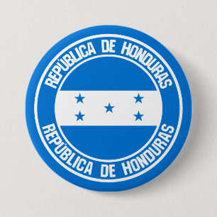 Macaron Rond 7,6 Cm Emblème rond du Honduras
