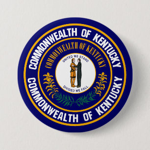 Macaron Rond 7,6 Cm Emblème rond du Kentucky