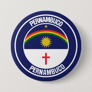 Macaron Rond 7,6 Cm Emblème rond du Pernambuco
