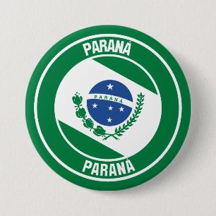 Macaron Rond 7,6 Cm Emblème rond Paraná
