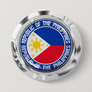 Macaron Rond 7,6 Cm Emblème Rond Philippines