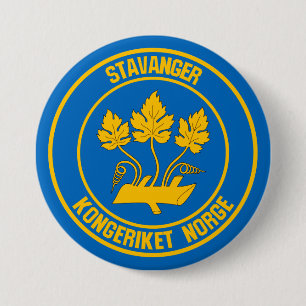 Macaron Rond 7,6 Cm Emblème rond Stavanger