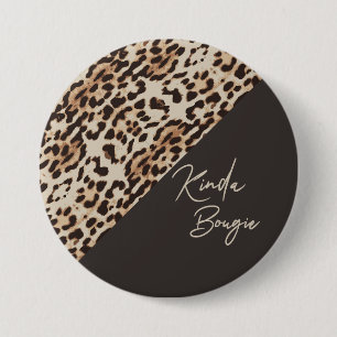 Macaron Rond 7,6 Cm Empreinte Leopard Brown Kinda Bougie