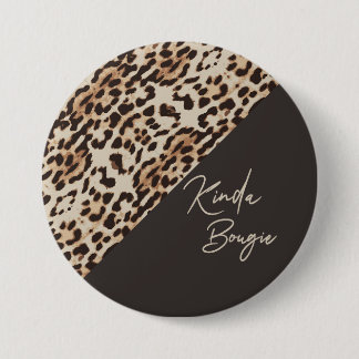 Macaron Rond 7,6 Cm Empreinte Leopard Brown Kinda Bougie