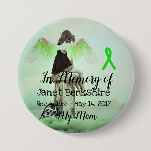 Macaron Rond 7,6 Cm En mémoire de ma mère Bouton commémoratif Lyme