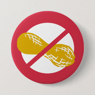 Macaron Rond 7,6 Cm Enfants libres d'allergie d'écrou d'arachide rouge