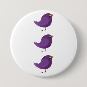 Macaron Rond 7,6 Cm Enfants oiseau mignon