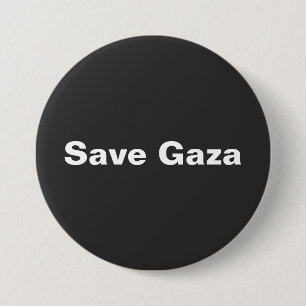 Macaron Rond 7,6 Cm Enregistrer Gaza Texte Simple Soutenir Gaza