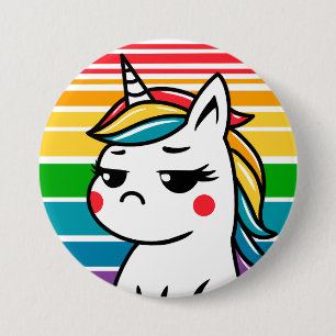 Macaron Rond 7,6 Cm Épingle de licorne Sassy - Épingle avec attitude