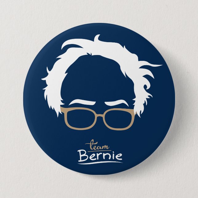 Macaron Rond 7,6 Cm Équipe Bernie - ponceuses de Bernie pour le (Devant)