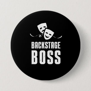 Macaron Rond 7,6 Cm Équipe de théâtre Boss Backstage