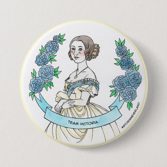 Macaron Rond 7,6 Cm Équipe Victoria (Devant)