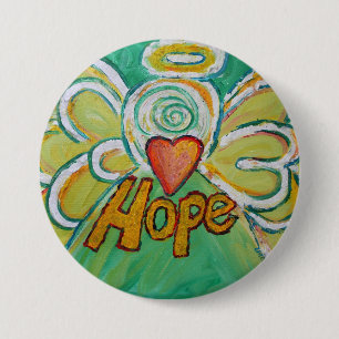 Macaron Rond 7,6 Cm Espoir Angel Word Art Lapel Pin Pendentif boutons