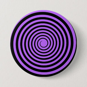 Macaron Rond 7,6 Cm Et noire modèle customisé par spirale pourpre