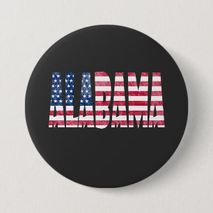 Macaron Rond 7,6 Cm État de l'Alabama